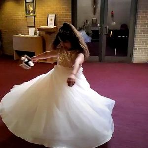 Flower Girl heart cutout dress